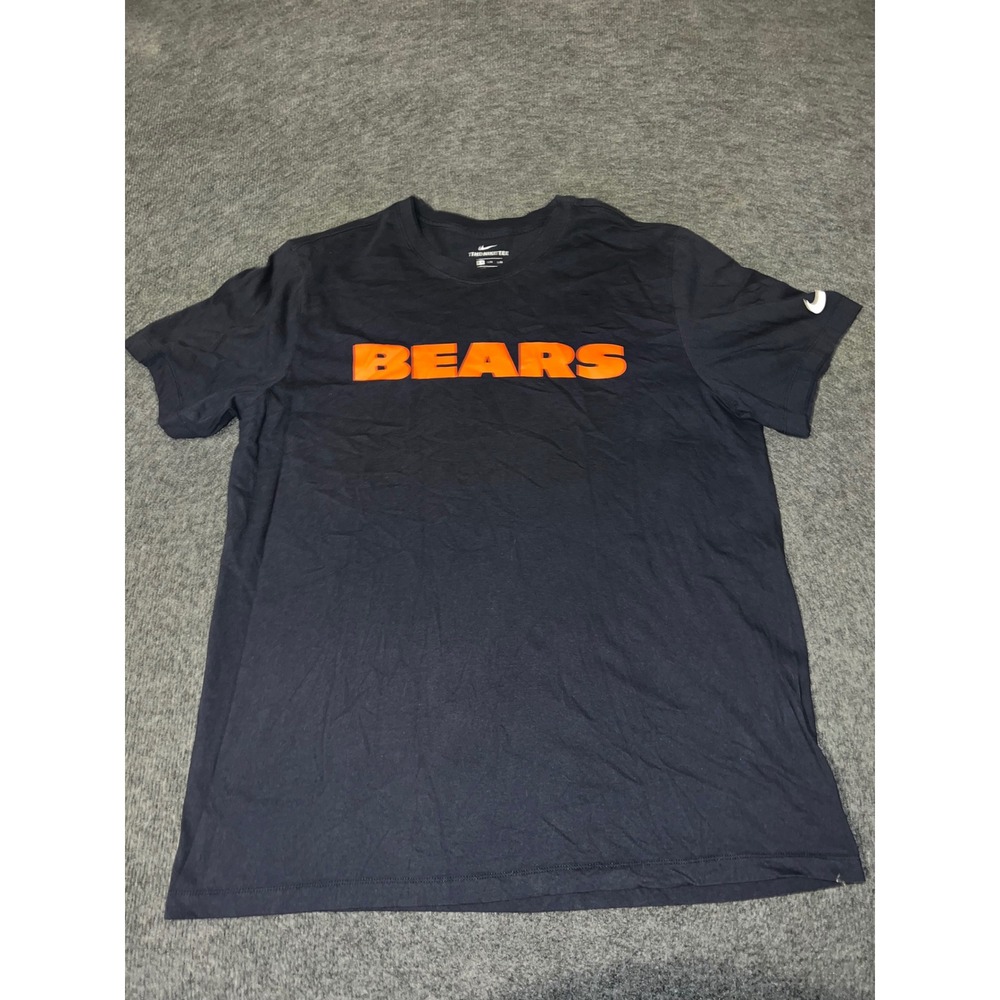 Nike Chicago Bears Mens XL Navy Blue Cotton Graphic T-Shirt NFL Football